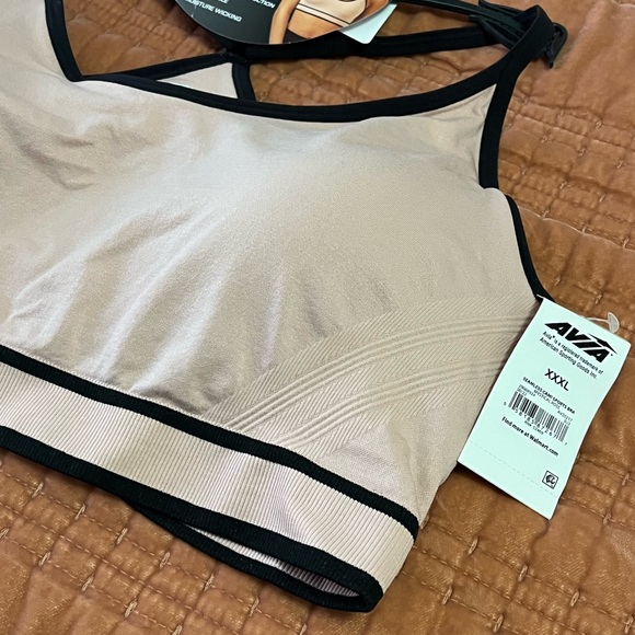Avia Women's Light Support Sports Bra - Pink and Black - Picture 3 of 7